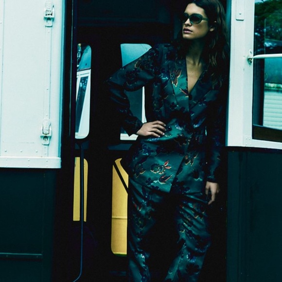 Scotch & Soda Green Poetry Tapestry - Camo/Floral Db Blazer - Sz. L - Picture 15 of 16